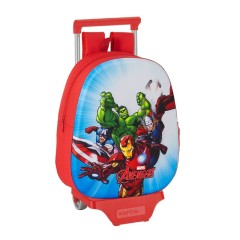 Mochila Infantil 3D 33cm c/ Carro 705 AVENGERS Vermelha | Ref. 248.642160020