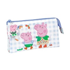 Estojo Escolar Triplo Compartimento Peppa Pig URBAN FARMER Azul | Ref. 248.812190744