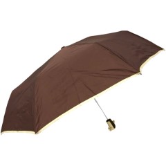 Guarda-Chuva de Senhora 8V Susino Castanho c/ Bege | Ref. 240.3509CAB