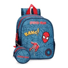 Mochila Infantil Adap. 25cm Spiderman DENIM Azul | Ref. 186.46120D1