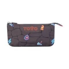 Estojo Escolar Triplo Tablero Totto Castanho | Ref. 330.AC52ECO0123Y7
