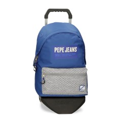 Mochila Escolar Adap. 44Cm c/ Carro Pepe Jeans DARREN Azul | Ref. 186.65623T1