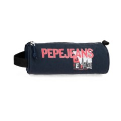 Estojo Escolar Redondo Pepe Jeans DIKRAN Azul Marinho | Ref. 186.6554121