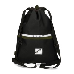Mochila Saco c/ Bolso Frontal Pepe Jeans LUCA Preta | Ref. 186.6573821