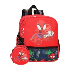 Mochila Infantil Adap. 25cm Spiderman GO SPIDEY Vermelha | Ref. 186.24820D1