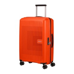 American Tourister Mala de Viagem / Trolley Médio 67cm 4R Exp. AEROSTEP Laranja | Ref. 92MD800296