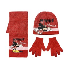 Conjunto de Gorro/Cachecol/Luvas Minnie Mouse Vermelho | Ref 339.VH4143