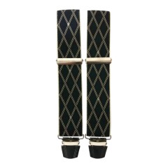 Suspensórios Adulto Joseph Louis Losangos Preto/Bege | Ref. 67.3460P/BE