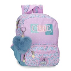 Mochila Pré-Escolar Adap. 28Cm Enso CUTE GIRL Lilás | Ref. 186.95322D1