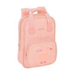 Mochila Pré-Escolar 28cm c/ Pegas Safta PATINHO Rosa | Ref. 248.642393765