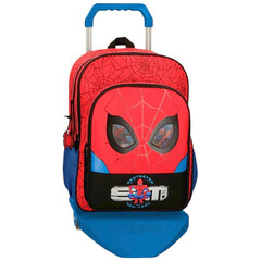 Mochila Escolar Adaptável 40cm 2C c/ Carro Spiderman PROTECTOR Vermelha | Ref. 186.28324T1