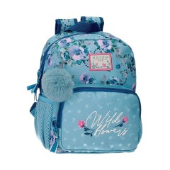 Mochila Pré-Escolar 28cm Movom WILD FLOWERS Azul | Ref. 186.2752021