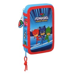Estojo Escolar Duplo 28 Peças PJ Masks Azul | Ref. 248.412386854