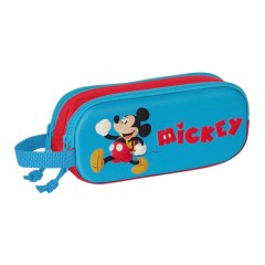 Estojo Escolar Duplo Mickey 3D Azul Claro | Ref. 248.842363512