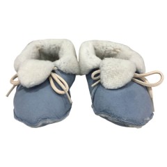 Decorpele Pantufas de Bebé em Pele de Ovelha N.º 16 Azul Bebé | Ref. 180.3-16AB
