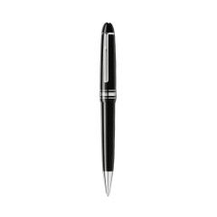 Ballpoint MONTBLANC Meisterstück Revestida Platina Midsize Preta | Ref. 238.132491