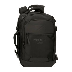 Mochila de Viagem Portátil 15.6” Adapt. PEPE JEANS Bromley 24 Preta | Ref. 186.7062941
