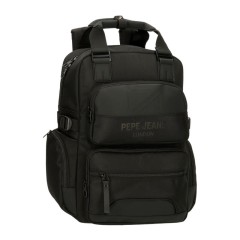 Mochila para Portátil 15” Adapt. PEPE JEANS Bromley 24 Preta | Ref. 186.7062341