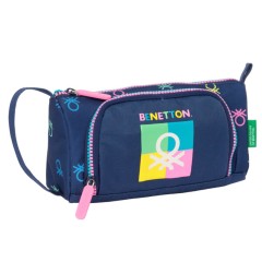 Estojo Escolar c/ Bolso Exterior BENETTON Cool Azul | Ref. 248.412450917