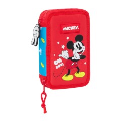 Estojo Escolar Duplo 28 Peças MICKEY Fantastic Azul/Vermelho | Ref. 248.412333854