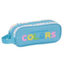 Estojo Escolar Duplo BENETTON Spring Azul Claro | Ref. 248.812451513