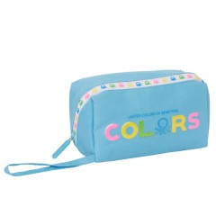 Estojo Escolar Quadrado Grande BENETTON Spring Azul Claro | Ref. 248.812451050