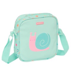 Bolsa de Tiracolo Fácil Limpeza SAFTA Caracol Turquesa, Modelo: Bolsa de Tiracolo, Cor: Caracol