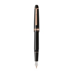 Caneta-tinteiro 145 MONTBLANC (M) Meisterstück Revestida Rose Gold Preta | Ref. 238.132485
