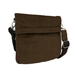 Bolsa de Tiracolo c/ Pala PHYNÈS 3345 Castanho Escuro | Ref. 179.3345C