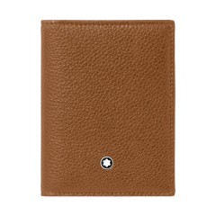 Porta-Cartões Vertical 4CC MONTBLANC Soft Grain Caramelo | Ref. 238.198303