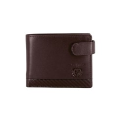 Carteira de Documentos c/ Presilha RFID BENFICA 1280 Castanha | Ref. 254.SLB1280C