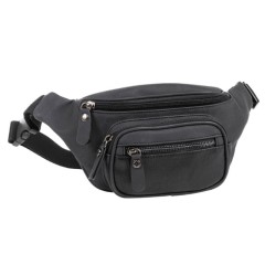 Bolsa de Cintura c/ Bolso Frontal MATTIES Canvas Preta | Ref. 132.4016720