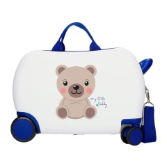 Mala Infantil 45Cm Easyjet ROLL ROAD Happy Pets my Litte Teddy Branca | Ref. 186.4991041