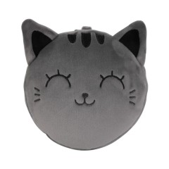 Almofada de Viagem Infantil c/ Tapa Olhos iTOTAL Gato Cinzento | Ref. 343.XL2529