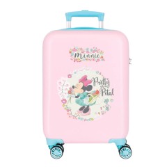 Mala de Cabine / Trolley 50cm 4R MINNIE Florals Rosa | Ref. 186.2411321