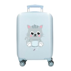 Mala de Cabine 50cm 4R ROLL ROAD Happy Pets my Litte Cat Azul | Ref. 186.4991344