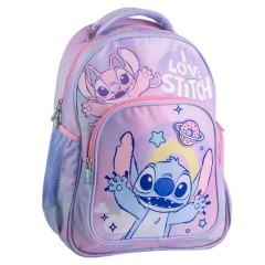 Mochila Escolar 42cm STITCH Lilás | Ref. 299.2100005751