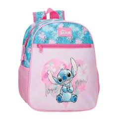 Mochila Pré-Escolar Adap. 33Cm STITCH Heart Rosa | Ref. 186.49822D2