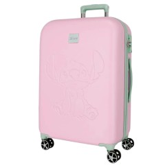 Mala Viagem / Trolley Médio 65cm 4R STITCH Traveling With Stitch Malva | Ref. 186.5449221