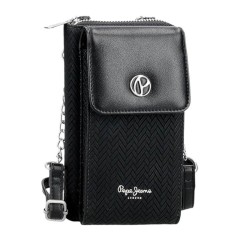 Carteira Bolsa e Porta Telemóvel PEPE JEANS Sprig Preta | Ref. 186.7915333