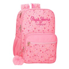 Mochila Escolar Adap. 40cm 2C PEPE JEANS Alenka Rosa | Ref. 186.67122D3
