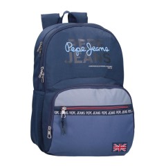 Mochila Escolar Adap. 46Cm 2C PEPE JEANS Seldon Azul Marinho | Ref. 186.69625D1