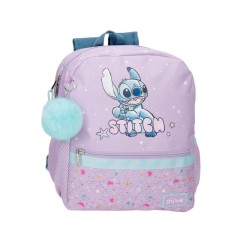 Mochila Pré-Escolar Adap. 33cm  STITCH Lovely Lilás | Ref. 186.31622F1