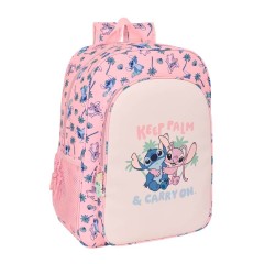 Mochila Escolar Adap. 42Cm STITCH Beach Rosa | Ref. 248.612513180