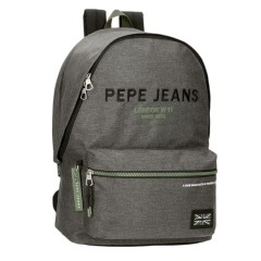 Mochila Escolar Adap. 44cm 2C PEPE JEANS Edmon Cinza | Ref. 186.69124D2