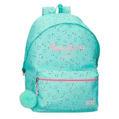 Mochila Escolar Adap. 44cm PEPE JEANS Nora Turquesa | Ref. 186.60423F2
