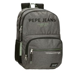 Mochila Escolar Adap. 45cm 2C PEPE JEANS Edmon Cinza | Ref. 186.69125D2