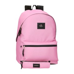 Mochila para Portátil + Estojo PEPE JEANS Aris Colorful Rosa | Ref. 186.63292C9