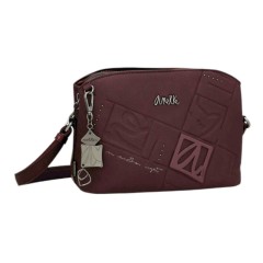 ANEKKE Bolsa de Tiracolo Tripla Pequena Evolution Bordô | Ref. 280.41773-258