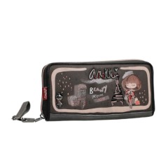 ANEKKE Carteira Grande Estampada RFID Mademoiselle Preta | Ref. 280.41809-908